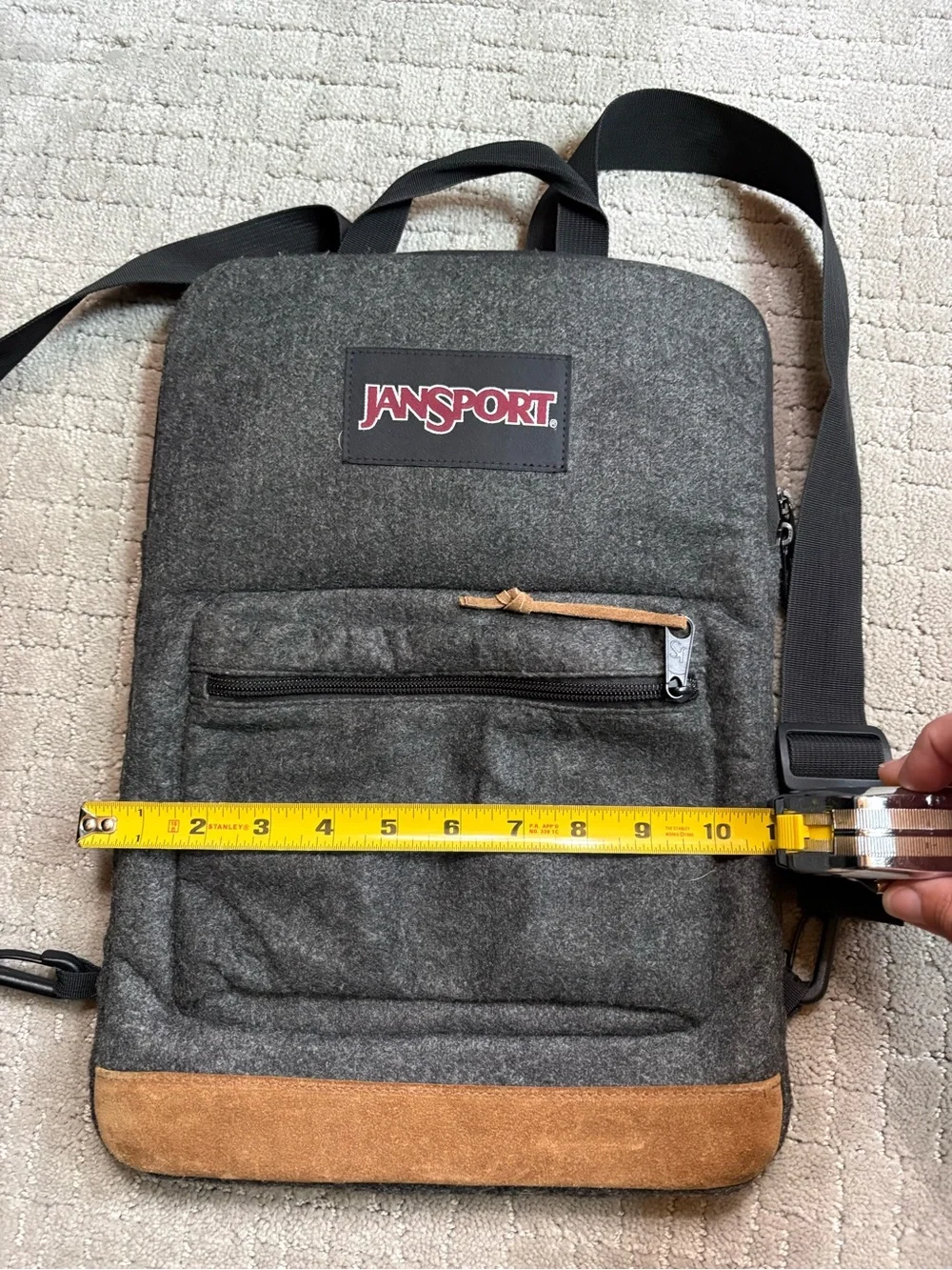 JanSport Limited Edition Laptop Sleeve Wool/Leather Functional Backback